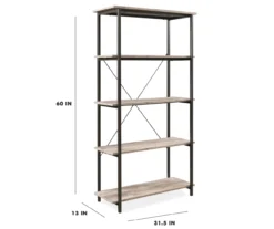 Real Living Rustic 5-Shelf Bookcase 18 Real Living Rustic 5-Shelf Bookcase -Home Sale Store 810343917 9