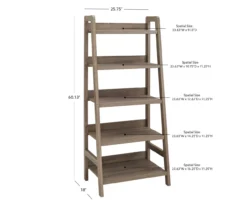 Margo Gray 5-Shelf Ladder Bookcase -Home Sale Store 810386286 A7