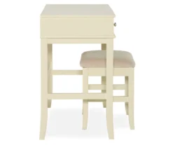 Caroline Cream Mirror Vanity Set With Stool -Home Sale Store 810389506 4