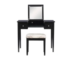 Black Butterfly Mirror Vanity Set With Stool -Home Sale Store 810389539 A0 2