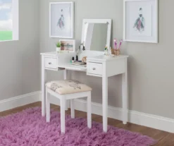 Butterfly Mirror Vanity Set With Stool -Home Sale Store 810389543 A0 7