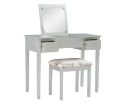 Butterfly Mirror Vanity Set With Stool -Home Sale Store 810389544 A0 3