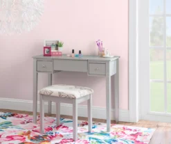 Butterfly Mirror Vanity Set With Stool -Home Sale Store 810389544 B0 1