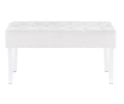 Marie Platinum Padded Glam Acrylic Bench -Home Sale Store 810389624 A0 2