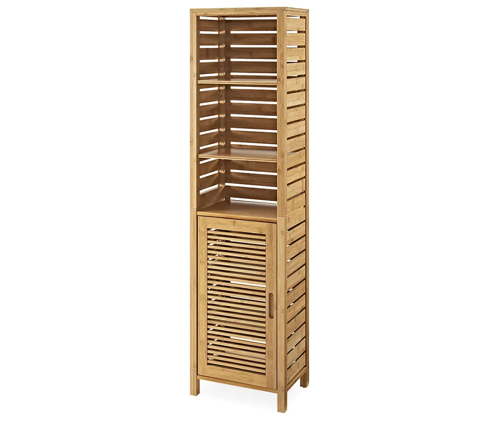Pierce Bamboo 3-Shelf Tall Cabinet 1 Pierce Bamboo 3-Shelf Tall Cabinet