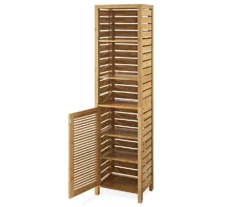 Pierce Bamboo 3-Shelf Tall Cabinet 17 Pierce Bamboo 3-Shelf Tall Cabinet -Home Sale Store 810389688 2