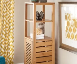Pierce Bamboo 5-Shelf Mid Cabinet -Home Sale Store 810389690 3