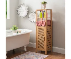 Pierce Bamboo 5-Shelf Mid Cabinet -Home Sale Store 810389690 B0 1