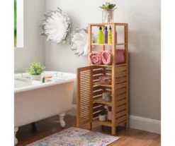 Pierce Bamboo 5-Shelf Mid Cabinet -Home Sale Store 810389690 B0 2