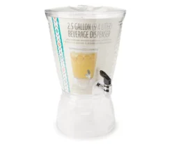Clear Acrylic 2.5-Gallon Beverage Dispenser