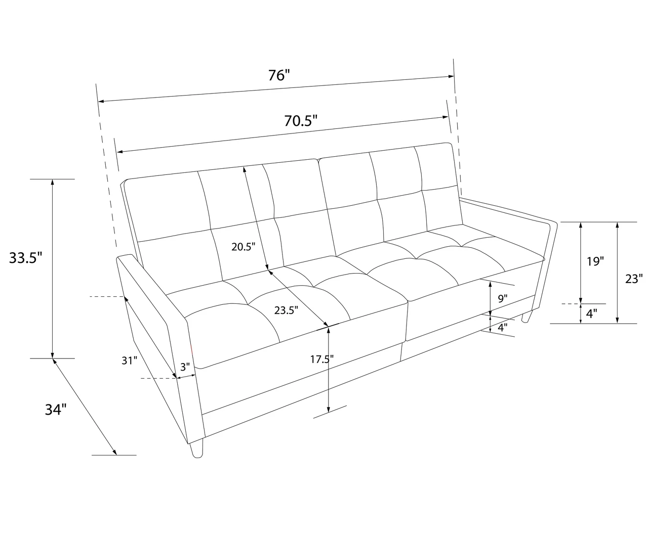 Ameriwood Avianna Coil Futon 13 Ameriwood Avianna Coil Futon - Image 13