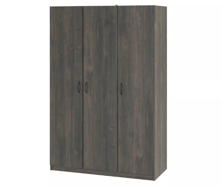 Rodeo Weathered Oak 3-Door Wardrobe 7 Rodeo Weathered Oak 3-Door Wardrobe - Image 7
