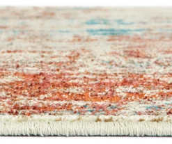 Myia Orange & Blue Abstract Area Rug, (5'3" X 7'6") -Home Sale Store 810413035 5