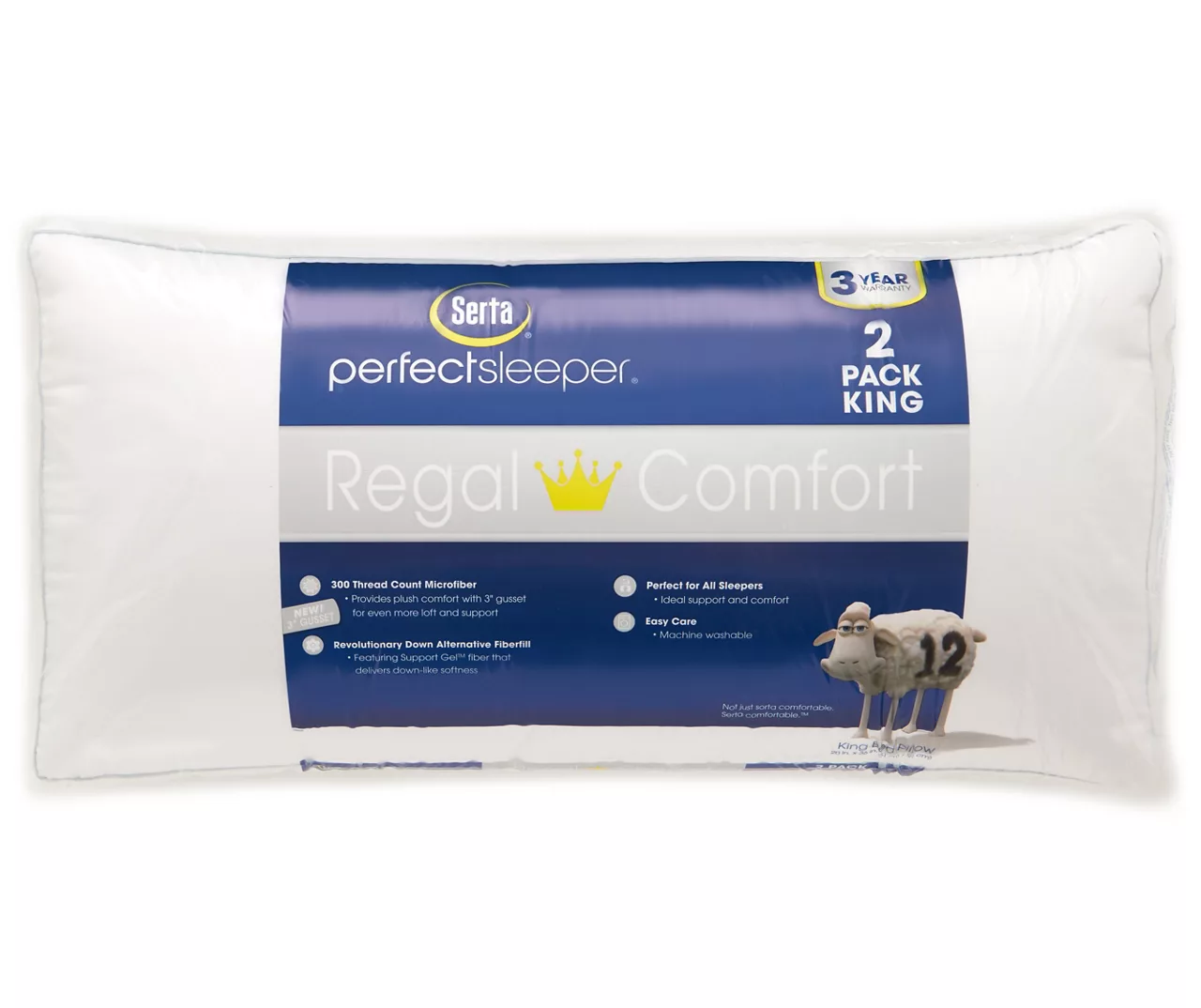 Regal Comfort King Pillows, 2-Pack 2 Regal Comfort King Pillows, 2-Pack - Image 2