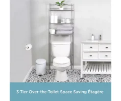 Polished Pewter Over-the-Toilet Space Saver -Home Sale Store 810418048 A0 4