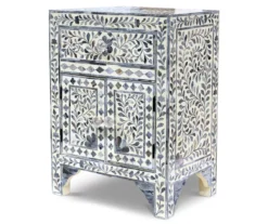 Fowler Lilac Gray Tile Accent Cabinet