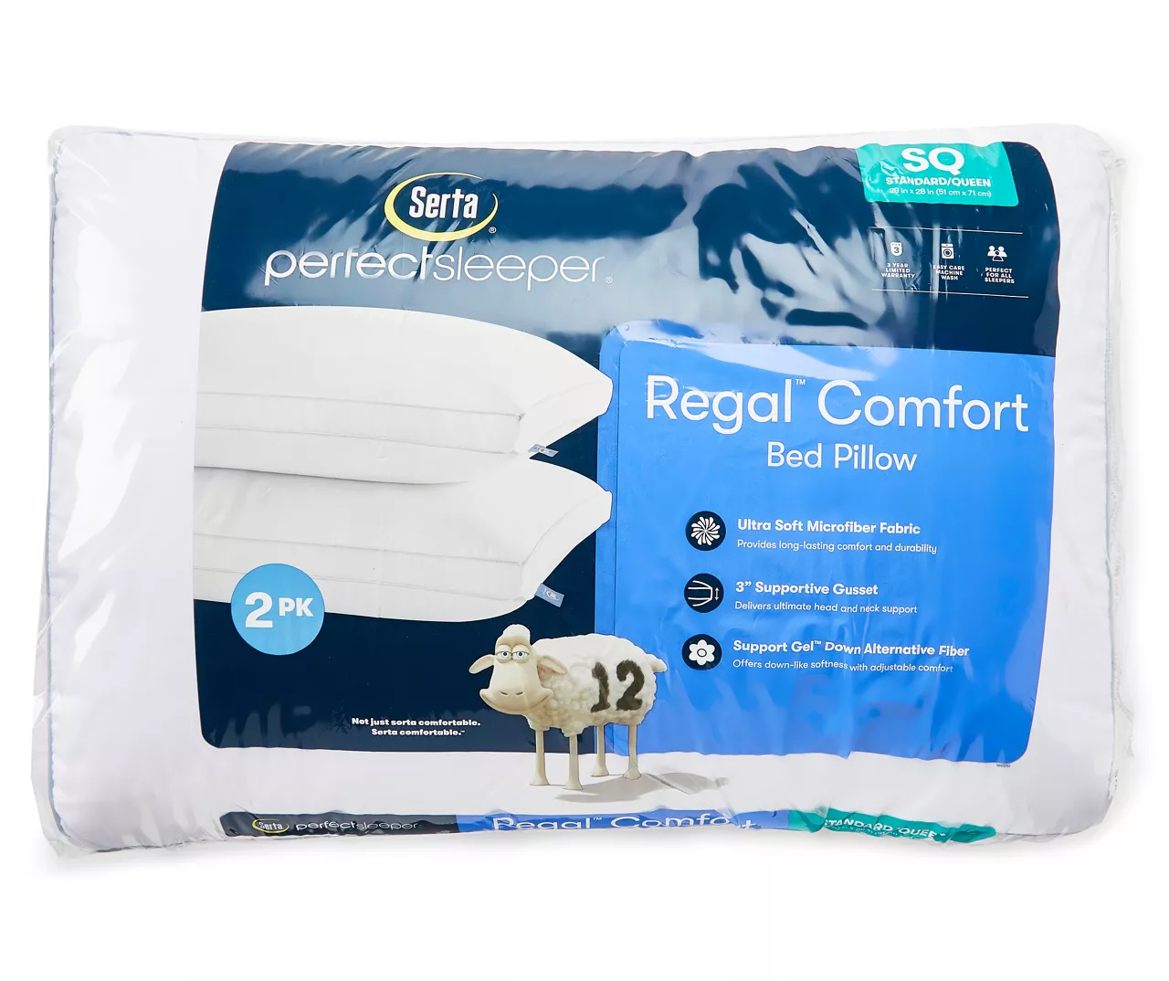 Regal Comfort Standard/Queen Pillows, 2-Pack 1 Regal Comfort Standard/Queen Pillows, 2-Pack