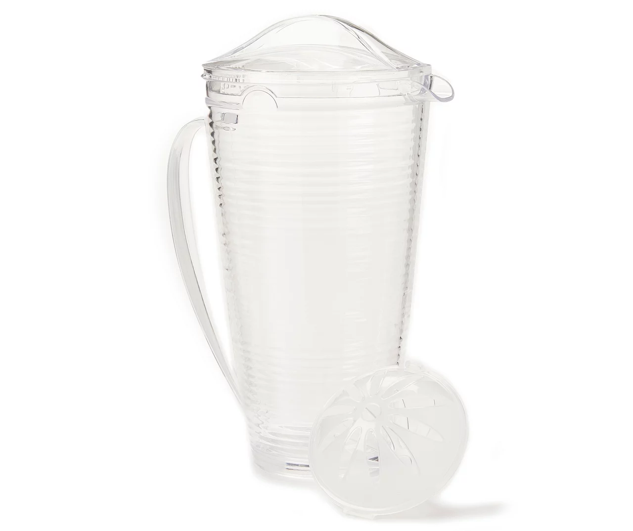 Clear Acrylic 2-Quart Pitcher With Lid & Flavor Infuser 1 Clear Acrylic 2-Quart Pitcher With Lid & Flavor Infuser