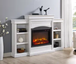 69" Shoreleaf White Mantel Electric Fireplace -Home Sale Store 810465035 1
