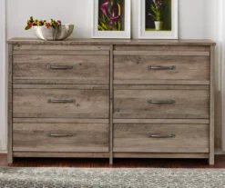 Duncan Gray Oak 6-Drawer Dresser -Home Sale Store 810465129 1