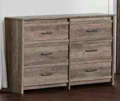 Duncan Gray Oak 6-Drawer Dresser -Home Sale Store 810465129 3