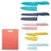 Pastel 11-Piece Knives & Cutting Board Set