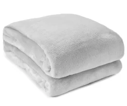 Broyhill Gray Velvet Plush Blanket -Home Sale Store 810469142 1
