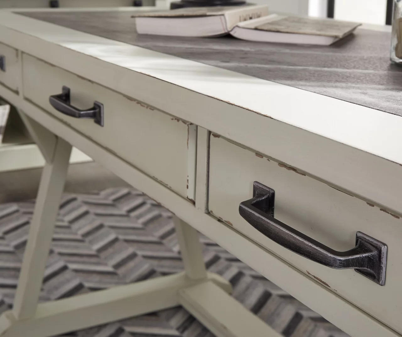 Jonileene White-Gray Desk 4 Jonileene White-Gray Desk - Image 4