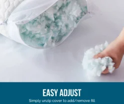 Fiber & Shredded Memory Foam Pillow With Zippered Inner Cover, 2-Pack -Home Sale Store 810490764 810490765 810490766 810490767 810490768 810490769 3