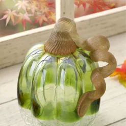 5" Green Crackle Glass Pumpkin -Home Sale Store 810491594 A0 4