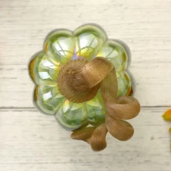 5" Green Crackle Glass Pumpkin -Home Sale Store 810491594 A0 5