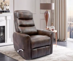 Real Living Bolero Faux Leather Swivel Glider Recliner -Home Sale Store 810499151 1