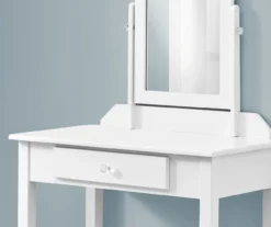White Wood Vanity With Mirror -Home Sale Store 810502793 4