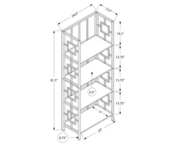 Black Square 4-Shelf Bookcase 7 Black Square 4-Shelf Bookcase -Home Sale Store 810502794 3