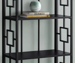 Black Square 4-Shelf Bookcase 8 Black Square 4-Shelf Bookcase -Home Sale Store 810502794 4