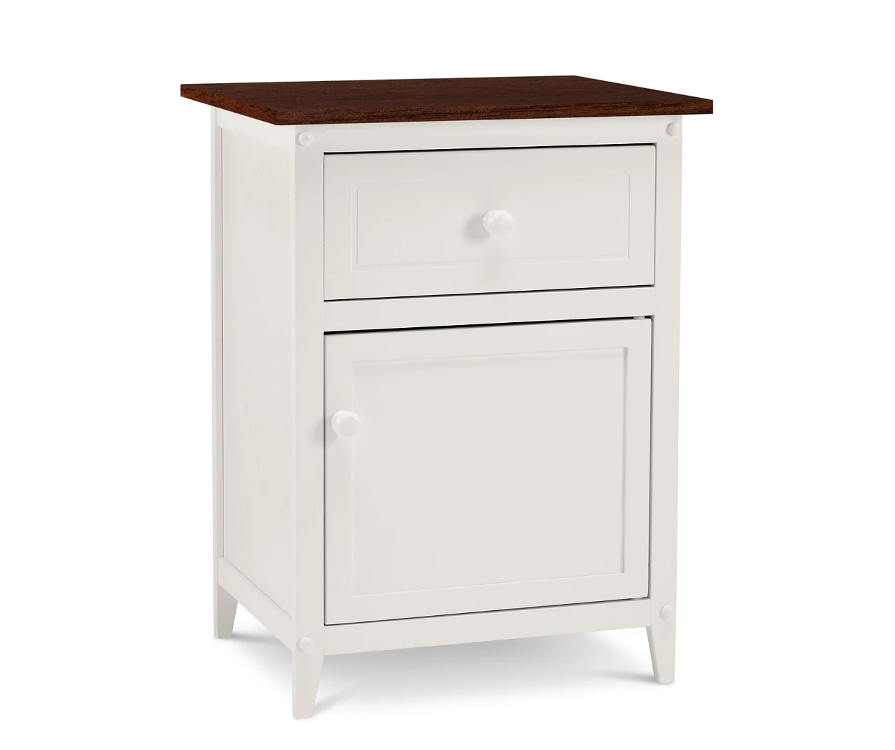 Walnut & White Nightstand 1 Walnut & White Nightstand