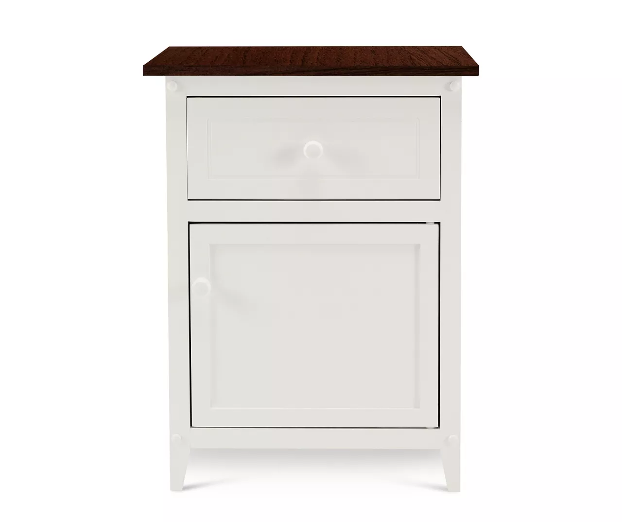 Walnut & White Nightstand 2 Walnut & White Nightstand - Image 2