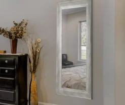 Leighton White Distressed Wall Mirror -Home Sale Store 810509326 2