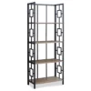 Dark Taupe Square 4-Shelf Open Bookcase