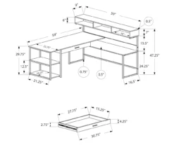 Monarch L-Shaped Corner Desk With Hutch -Home Sale Store 810512935 3