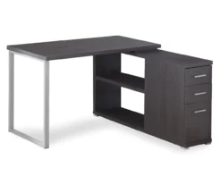 Gray Reversible L-Shaped Corner Desk