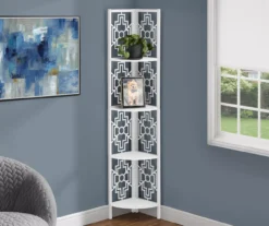 Monarch Geometric 4-Shelf Corner Bookcase 36 Monarch Geometric 4-Shelf Corner Bookcase -Home Sale Store 810512945 1