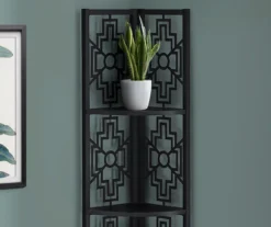 Monarch Geometric 4-Shelf Corner Bookcase 25 Monarch Geometric 4-Shelf Corner Bookcase -Home Sale Store 810512948 4