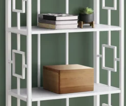 White Square 4-Shelf Open Bookcase -Home Sale Store 810512949 4