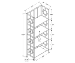 Espresso Square 4-Shelf Open Bookcase -Home Sale Store 810512950 3