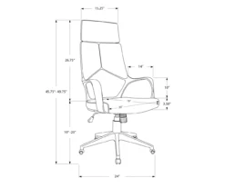 White & Gray Executive Office Chair -Home Sale Store 810512972 11