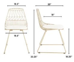 Vivi Metal Dining Chairs, 2-Pack -Home Sale Store 810513496 6