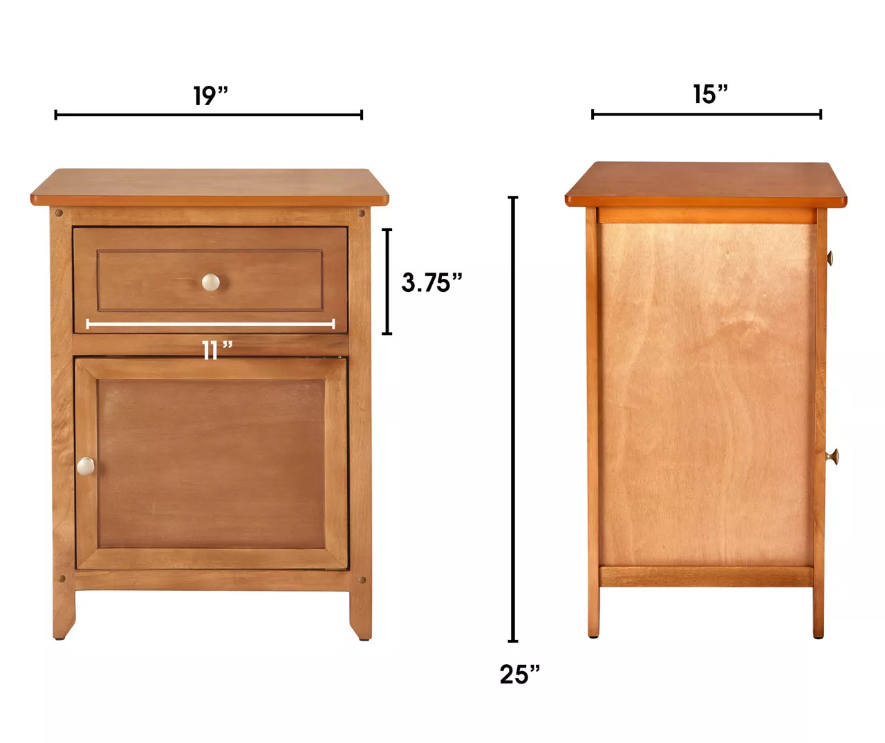 Alcott Light Brown Side Table With Drawer 12 Alcott Light Brown Side Table With Drawer - Image 12