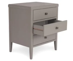 Gray Finley Wood 3-Drawer Nightstand -Home Sale Store 810513522 4