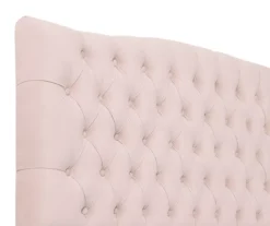 French Blush Pink Celeste Upholstered King Headboard -Home Sale Store 810513528 4